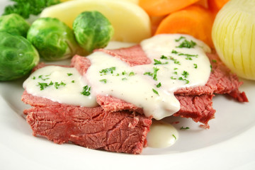 Corn Beef And White Sauce