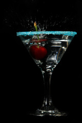 Cocktail on black background