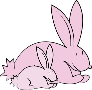 mamn lapin et b&eacute;b&eacute; lapin