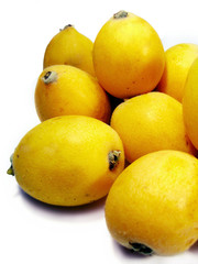 Several loquat fruits