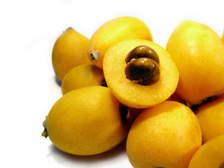 Loquat on white