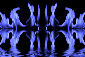 Blue flames