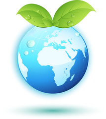 planète terre à feuilles