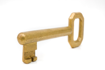 Old bronze key.