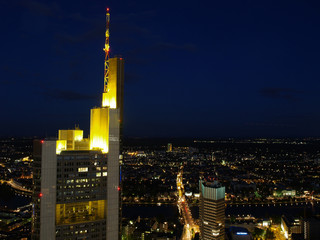 Nightscene of Frankfurt city