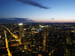 Nightscene of Frankfurt city