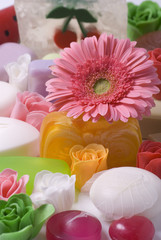 Soap and flower.