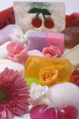 Soap and flower.