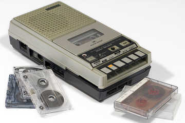 Fototapeta premium vintage cassette tape recorder