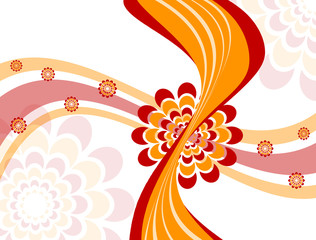 Abstract floral retro background 