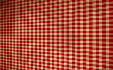 Red picnic fabric