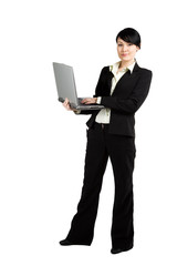 Businesswoman and laptop