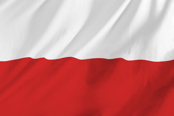 Flag of Poland waing in the wind