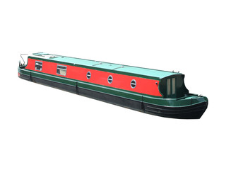 Naklejka premium A Canal Narrow Boat.