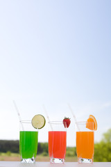Fresh colorful drink