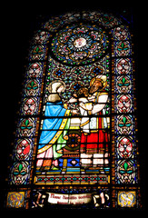Stained glass in Montserrat monastery