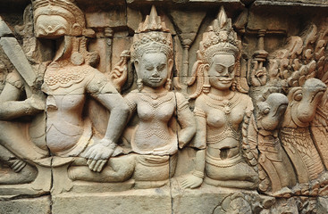 Fototapeta na wymiar Cambodia; Angkor; leper king terrace