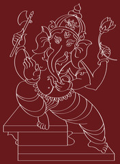 Ganesh the Hindu God giving Blessing's