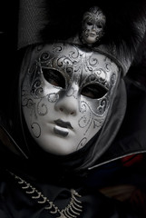 blac and silver mask