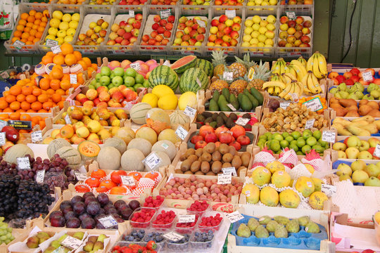 Früchte - Obststand am Viktualienmarkt München