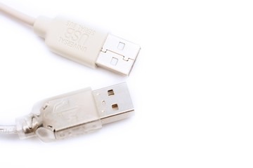 USB Computer Cable on white background