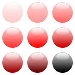 Round Red Web Buttons