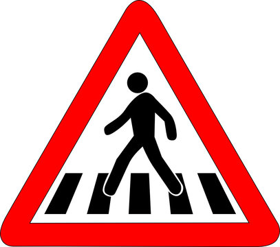 a0103 - Panneau danger PASSAGE PIETONS