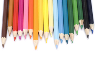 pencils on white