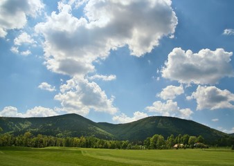 Golf field and beauty surroundings