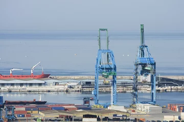 No drill light filtering roller blinds Port port autonome de Marseille
