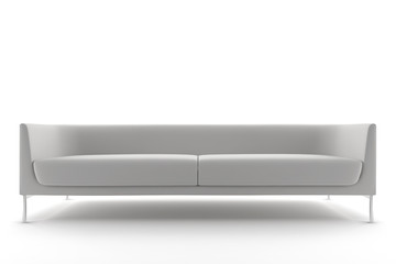 3d white sofa isolated