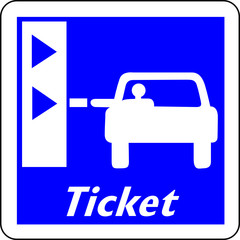 a0111 - Panneau information GARE DE PEAGE AUTOROUTE