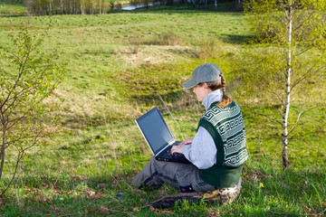 Woman with notebook