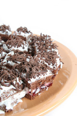 sliced of black forest cake