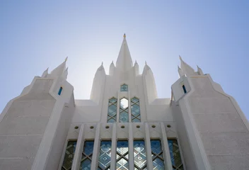 Deken met patroon Tempel San Diego LDS-tempel