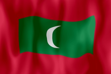 drapeau froissé maldives crumpled flag