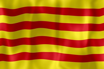 drapeau froissé catalogne catalunya flag