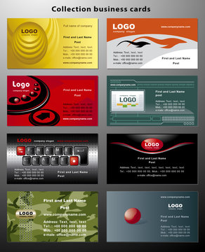 Collection business cards templates 4