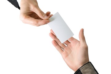 Offering a business card