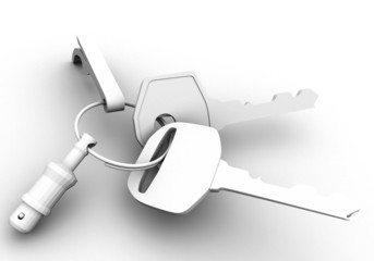 Key on white