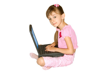 The girl with a notebook computer 3