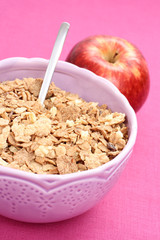 breakfast - musli and apple