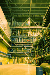 Pipes, tubes and ladders at a power plant