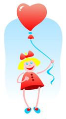 girl and balloon