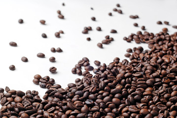 Fresh coffee beans spread