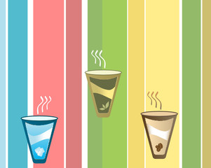 Stripes Background Design Set