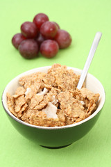 healthy breakfast - musli and fruits