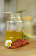 Honey and strawberry