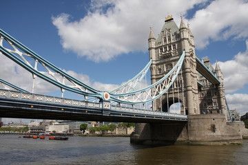 Fototapeta na wymiar Wide angle shot of the Tower bridge, London