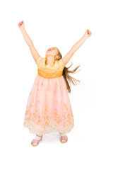 Naklejka premium little girl success and joy